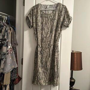 Tan and black casual dress